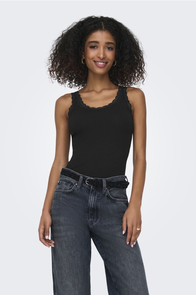 ONLSARA SHARAI LACE TANK TOP JRS NO 15345994 BLACK